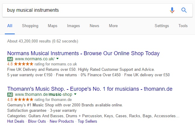 Musical Instrument ads