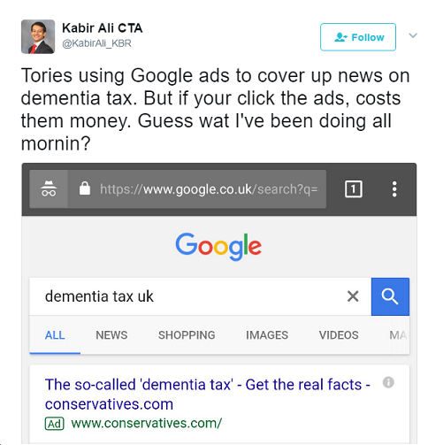 Dementia Tax Cost