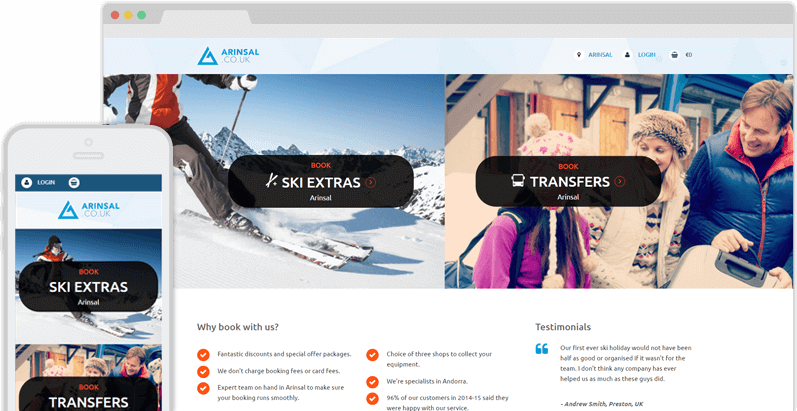 Travel Booker Ski Website